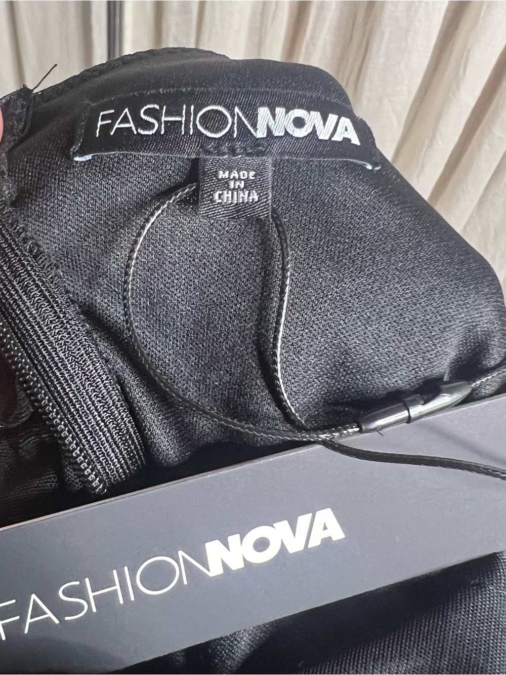 NWT Fashion Nova Black Princess Beaded Ruched Mini Dress - Picture 5 of 6